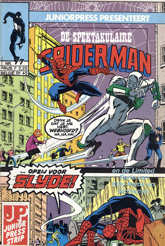De Spectaculaire Spiderman nr. 77- Opzij voor Slyde! + Kitty Pryde en Wolverine