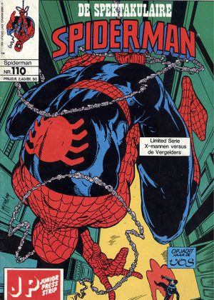 De Spektakulaire Spiderman nr. 110 - Op jacht naar de Vos + X-mannen versus de Vergelders