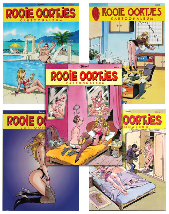 Rooie Oortjes Cartoonalbum Pakket (5 strips)