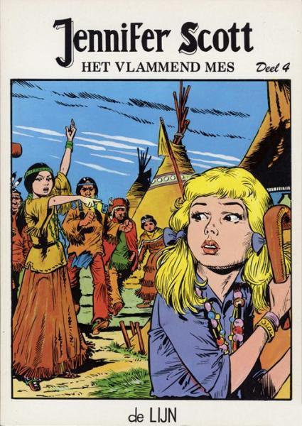 Jennifer Scott 4 - Het vlammend mes (1e druk 1993) (Z.g.a.n.)