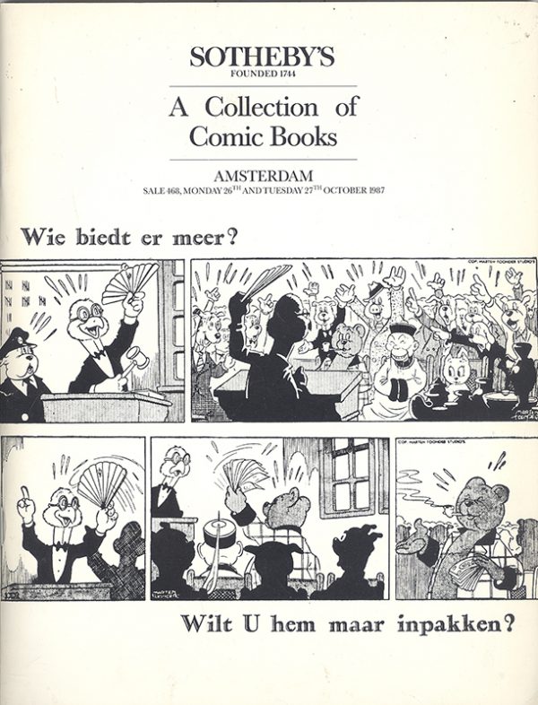 Sotheby´s - A collection of Comic Books 1987 / Veilinggids (Z.g.a.n.)