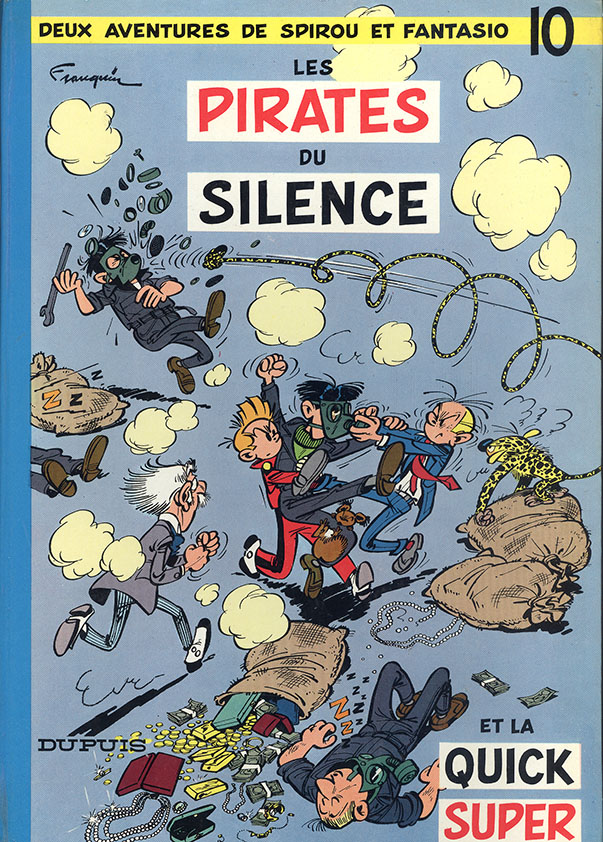 Robbedoes en Kwabbernoot 10 - Les pirates du silence (Franstalig) (HC) (2ehands)